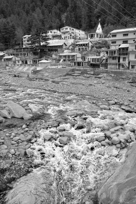 River Bhagirathi flowing past Gangotri in Uttarkashi district, Uttarakhand